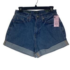 Wild Fable NWT Highest Rise Mom Shorts Blue 5 Working Pockets Size 4